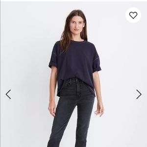 Madewell Oversized Tee in Dark Cadet